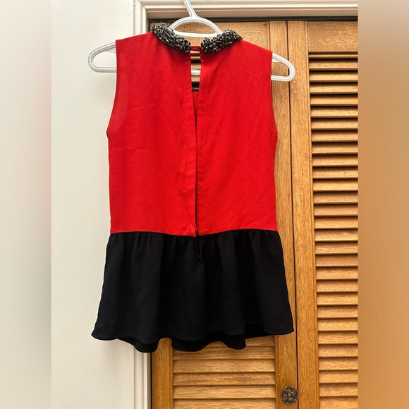 Zara Embellished Peplum Top XS - Picture 8 of 10